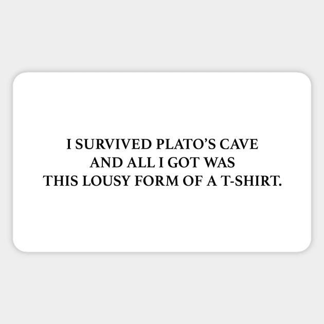 PLATO'S SHIRT Sticker by Philosophy Shirts